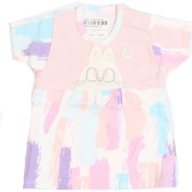 تصویر بلوز آستین کوتاه (تیشرت) نوزاد دخترانه طرح رنگین کمان به آوران Behavaran Rainbow Behavaran Rainbow Baby Girl Short Sleeve Shirt