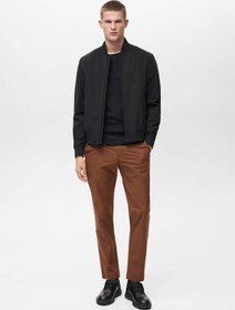 تصویر ژاکت مردانه مشکی منگو | 87084388 MANGO Man 