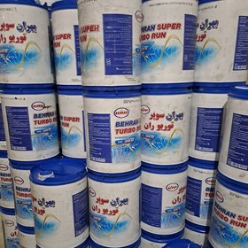 تصویر روغن موتور 20 لیتری بهران سوپر توربو ران 20w50 با کیفیت CI4 پک 50 عددی 