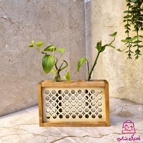 تصویر گلجای چوبی حصیری 