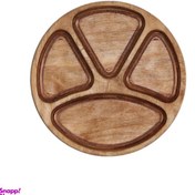 تصویر اردوخوری چوبی طرح 4 خانه دایره 073 