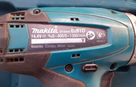 تصویر دریل پیچ گوشتی شارژی ماکیتا ژاپن اصلی ۱۴ ولت مدل MAKITA 6281D استوک 