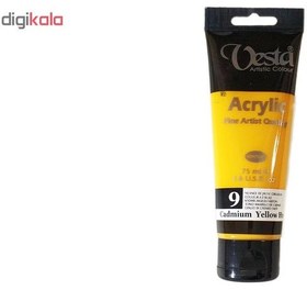 تصویر رنگ اکریلیک وستا کد ۹ حجم ۷۵ میلی لیتر 