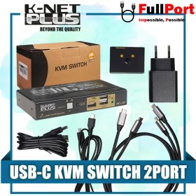 تصویر سوییچ 2 پورت KVM کی نت پلاس مدل KP-SWKC002 Knet Plus KP-SWKC002 KVM 2-Port HDMI-USB Switch