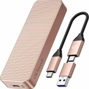 تصویر قاب هارد ssd آلمینیومی, مبدل ssd به تایپ C و USB 