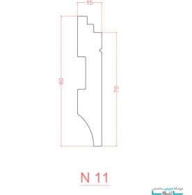 تصویر قرنیز 8 سانتی‌ N11-12 پلی‌استایرن بهینا 