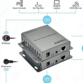 تصویر اکستندر 60 متری پورت HDMI و USB HDMI Extender 60M Support USB