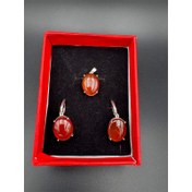 تصویر نیم ست زنانه سنگ عقیق یمن اصل 