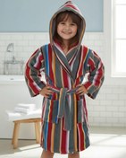 تصویر حوله تنپوش بچه گانه ماندگار طرح راه راه سایز 70 