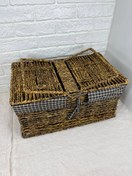 تصویر سبد پیک نیک حصیری 