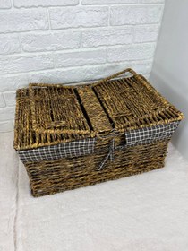 تصویر سبد پیک نیک حصیری 