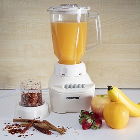 تصویر مخلوط کن 2 در 1 جی پاس مدل GSB5409 Geepas GSB5409 250W 2 in 1 Blender - Stainless Steel Blades, 4 Speed Control with Pulse | Over Heat Protection| Ice Crusher, Chopper, Coffee Grinder & More