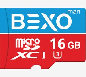 تصویر مموری 16 گیگابایت microSDXC بکسو من مدل Bexo Man U3-600x سرعت 90MB/s 