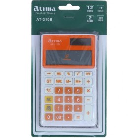 تصویر ماشین حساب جیبی نارنجی 12 رقمی مدل AT-310B آتیما ATIMA 