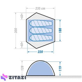 تصویر چادر کوهنوردی فورکلاز 3 نفره مدل Forclaz MT500 - زمان ارسال 15 تا 20 روز کاری 