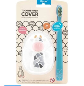 تصویر نگهدارنده مسواک ومسواک _ فلیپر_(گاو) - گاو TOOTHBRUSH COVER