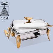 تصویر سوفله مستطیل بزرگ قایقی طلایی یونیک 3849 