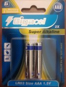 تصویر باتری نیم قلمی گیگاسل مدل Super Alkaline بسته 2 عددی ا Gigacell Super Alkaline AAA Battery Pack of 2 