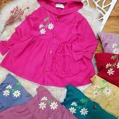 تصویر سارافون دخترانه گلدوزی جنس میکرو 