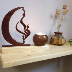 تصویر استند اسم منبت و معرق به همراه شمعدان و جای عود دلسی وود 