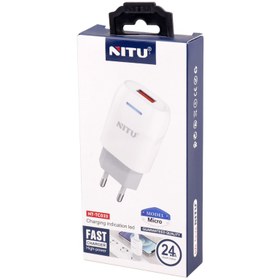 تصویر شارژر دیواری فست شارژ نیتو مدل NT-TC033 به همراه کابل MicroUSB Nitu NT-TC033 2.4A 12W Wall Charger With Micro USB Cable