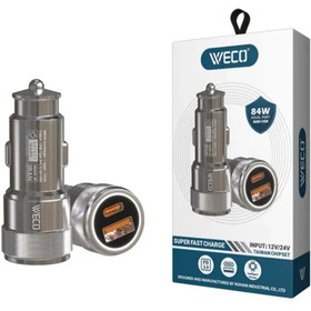 تصویر شارژر فندکی WECO 25 USB+PD 84W شارژر فندکی WECO 25 USB+PD 84W