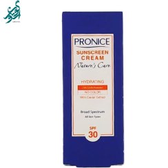 تصویر کرم ضد آفتاب SPF30 فاقد رنگ پرونایس حجم 50 میلی لیتر 