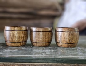 تصویر فنجان کوچک طرح بشکه ای ا wooden cup wooden cup