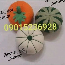 تصویر یک عدد هندوانه نمدی شب یلدا سایز 18در18تزیینی 