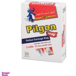 تصویر کیسه زباله رولی سایز خیلی کوچک پیلگون 75 عددی Pilgon Rolled Garbage Very Small Bags 75 pcs