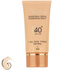 تصویر کرم پودر مدیسان مدل For All Skin SPF40 Light Beige حجم میلی لیتر 