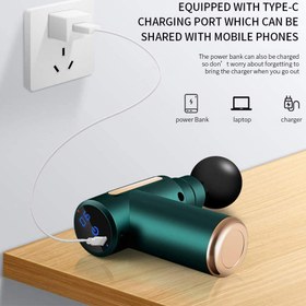 تصویر ماساژور تفنگی شارژی BX-720 با ۴ سری و ۶ سرعت 