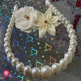 تصویر تل مو طرح مروارید 