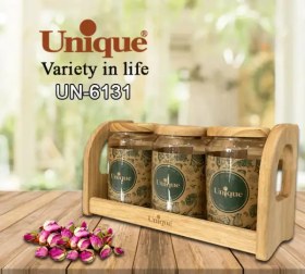 تصویر ست پاسماوری 3 تایی پایه دار یونیک کد UN-6131 