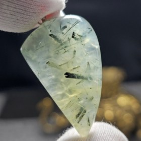 تصویر آویز گردنبند سنگ طبیعی پرهنیت رتایل دار معدنی کد 36622 