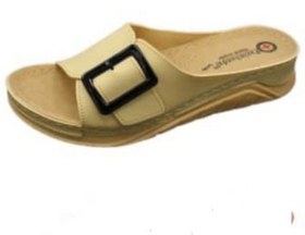 تصویر دمپایی صندل زنانه طبی برند پازین زیره پی یو طبی - کرم / 37 