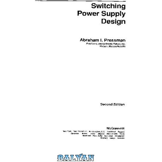 خرید و قیمت دانلود کتاب Abraham Pressman Switching Power Supply Design