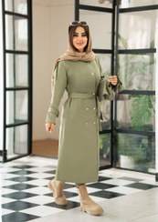 تصویر بارانی دو تیکه بلند زنانه فروشگاه سحرناز - سایز 2 / سفید Women's two-piece long raincoat from Sahrnaz store