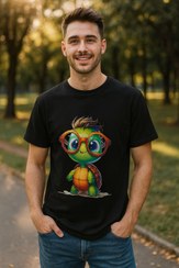 تصویر تیشرت طرح لاکپشت - نخ پنبه ماکان high quality / 