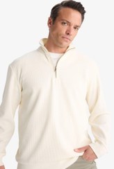 تصویر سویشرت مردانه بژ دفکتو 