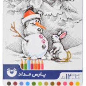 تصویر مدادرنگی 12رنگ پارس مداد جعبه مقوایی ارسال از استان گیلان 