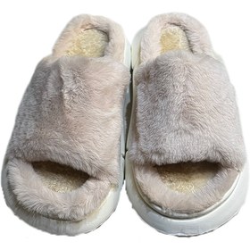 تصویر روفرشی پولیشی زنانه ساده کرم 