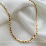 تصویر گردنبند(زنجیر) طنابی استیل رنگ ثابت 
