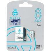 تصویر Queen tech microSDHC & adapter U1 Class 10 433X -65MB/s-8GBمشکی سفید Queen tech microSDHC & adapter U1 Class 10 433X -65MB/s-8GBمشکی سفید