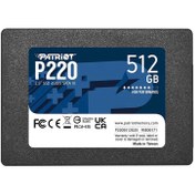 تصویر حافظه اس اس دی اینترنال پتریوت مدل P220 ظرفیت 512 گیگابایت PATRIOT P220 512GB Internal SSD