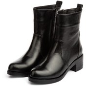 تصویر نیم بوت زنانه چرم طبیعی مدل آناویز چرم 