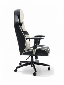 تصویر صندلی گیمینگ طرح razer مدل لوکس - سفید مشکی razer