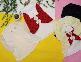 تصویر سارافون دخترانه دو تکه پاپیونیتوپی در سه رنگ راحتی و مجلسی در طرح جذاب و شیک kids clothes