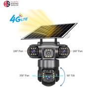 تصویر دوربین خورشیدی سه لنز چرخشی سیمکارتی مدل : OKAM-PRO 