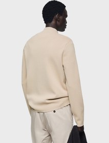 تصویر سویشرت یقه بلند زیپ‌دار برند mango man Zipped High Collar Sweater